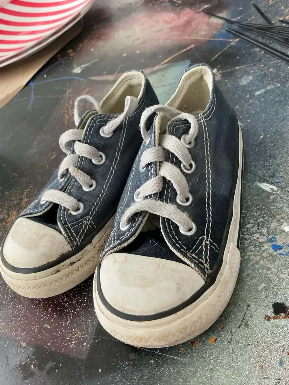 Converse Chuck Taylor All Star Low Top Navy Canvas Toddler Shoes Size 7